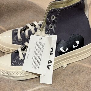 PLAY High-Top Sneakers - Black and Cream